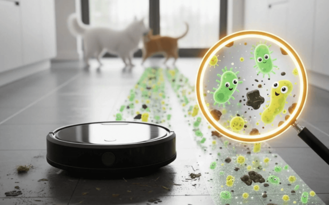 Grashüpfer Bodenreiniger Probiotisch für Tierhaushalte.